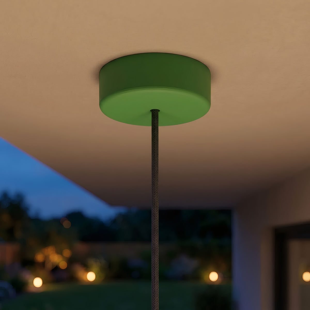 Rosace en silicone d'extérieur IP65, Ø 125 mm — Vert prairie