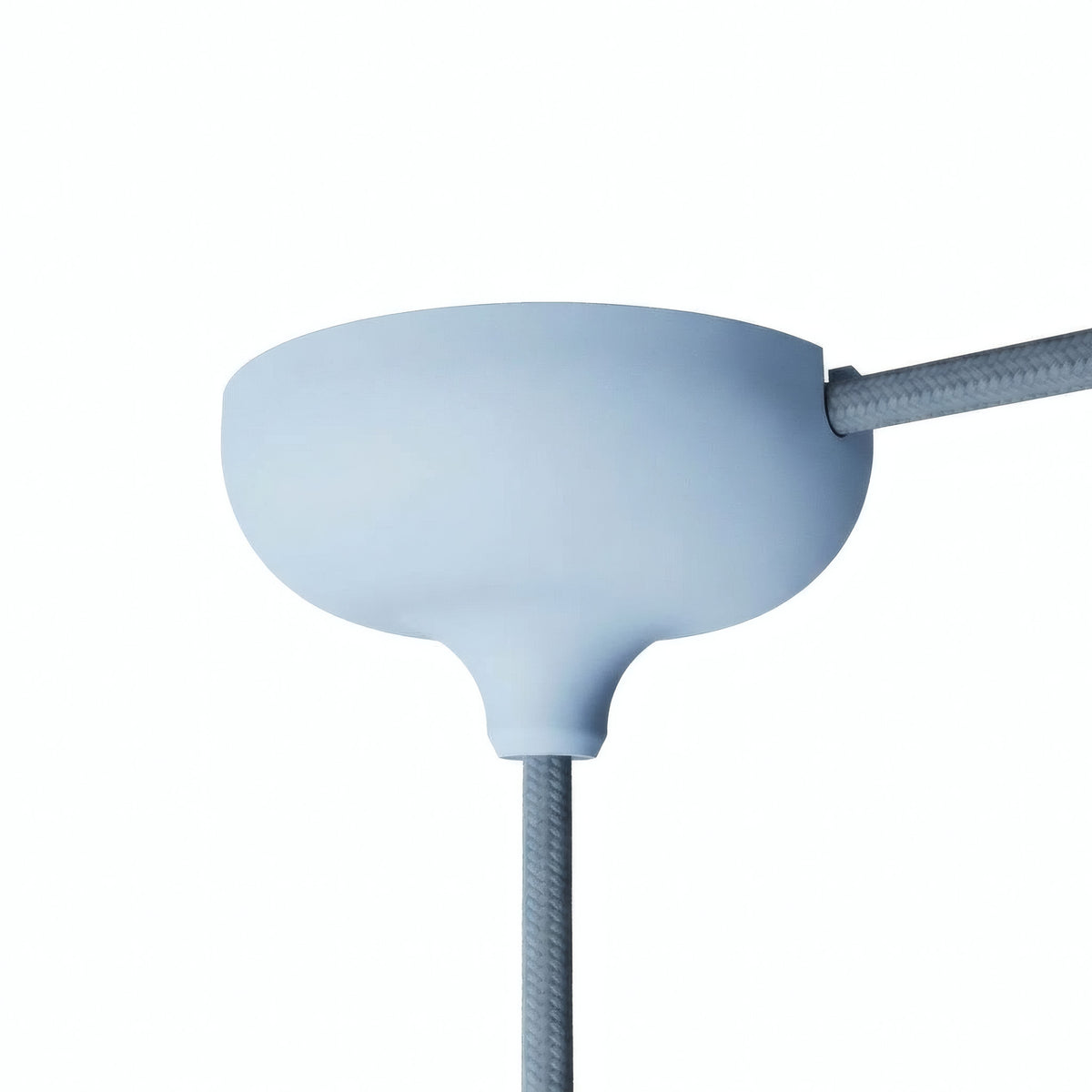 Rosace en silicone Ø 88 mm, trou central et sortie latérale — Bleu ciel