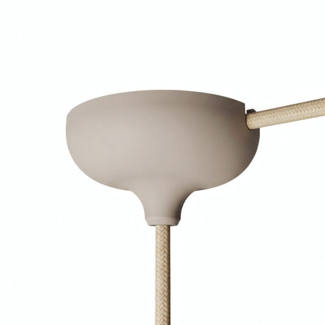 Rosace en silicone Ø 88 mm, trou central et sortie latérale — Marron