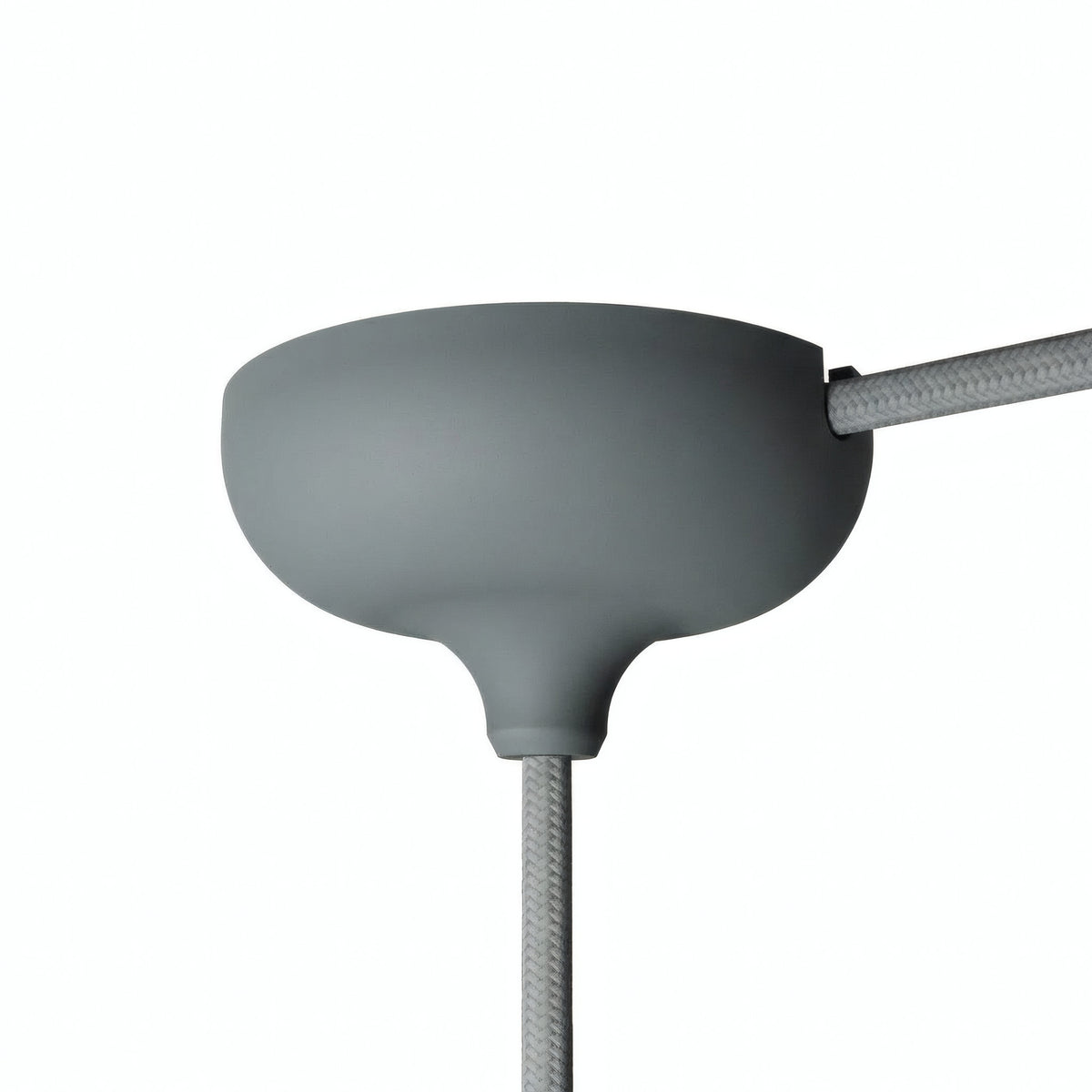 Rosace en silicone Ø 88 mm, trou central et sortie latérale — Gris