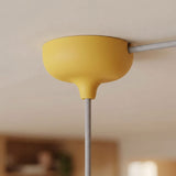 Rosace en silicone Ø 88 mm, trou central et sortie latérale — Jaune