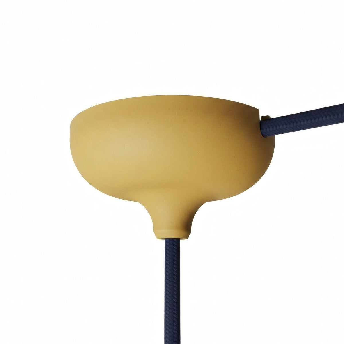 Rosace en silicone Ø 88 mm, trou central et sortie latérale — Moutarde