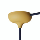 Rosace en silicone Ø 88 mm, trou central et sortie latérale — Moutarde
