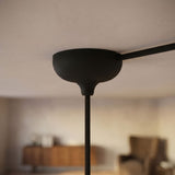 Rosace en silicone Ø 88 mm, trou central et sortie latérale — Noir
