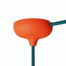 Rosace en silicone Ø 88 mm, trou central et sortie latérale — Orange