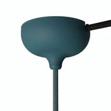 Rosace en silicone Ø 88 mm, trou central et sortie latérale — Bleu pétrole
