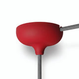Rosace en silicone Ø 88 mm, trou central et sortie latérale — Rouge