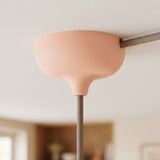 Rosace en silicone Ø 88 mm, trou central et sortie latérale — Saumon