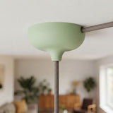 Rosace en silicone Ø 88 mm, trou central et sortie latérale — Vert prairie
