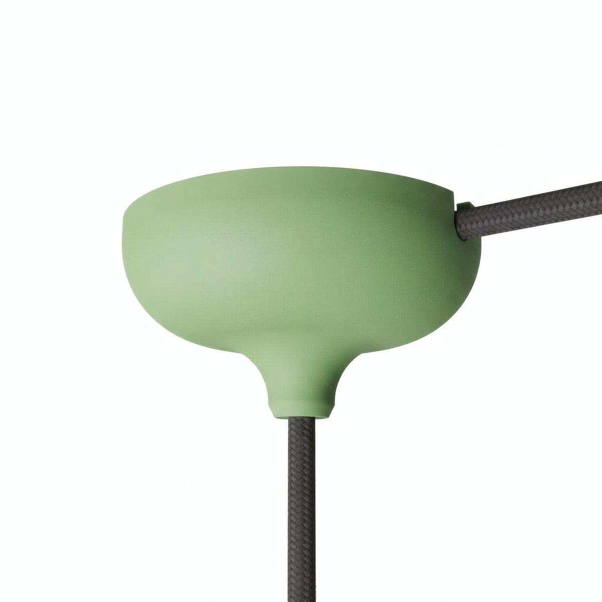 Rosace en silicone Ø 88 mm, trou central et sortie latérale — Vert prairie