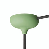 Rosace en silicone Ø 88 mm, trou central et sortie latérale — Vert prairie
