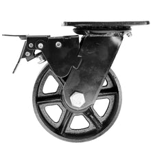 roue de meuble en fonte noir avec frein