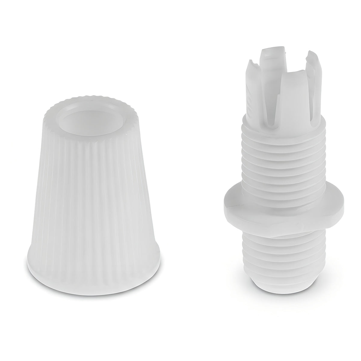 Serre-câble conique bloque-fil pour câble textile — Blanc