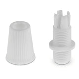 Serre-câble conique bloque-fil pour câble textile — Blanc