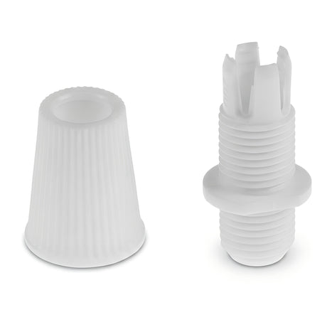 Serre-câble conique bloque-fil pour câble textile — Blanc
