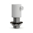 Serre-câble cylindrique en métal M10x1, écrou et rondelle — Blanc