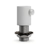 Serre-câble cylindrique en métal M10x1, écrou et rondelle — Blanc