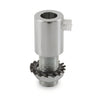 Serre-câble cylindrique en métal M10x1, écrou et rondelle — Chromé