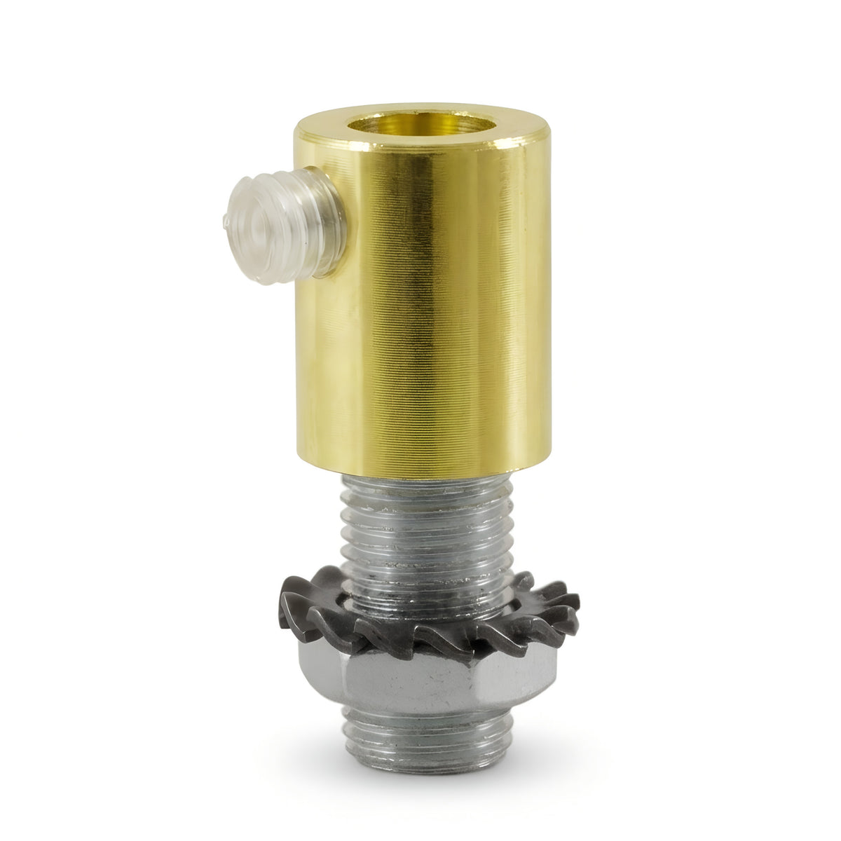 Serre-câble cylindrique en métal M10x1, écrou et rondelle — Laiton