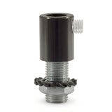 Serre-câble cylindrique en métal M10x1, écrou et rondelle — Perle noire