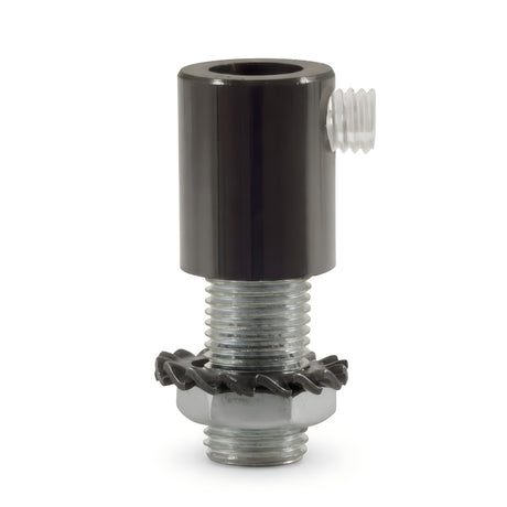 Serre-câble cylindrique en métal M10x1, écrou et rondelle — Perle noire