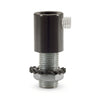 Serre-câble cylindrique en métal M10x1, écrou et rondelle — Perle noire