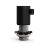 Serre-câble cylindrique en métal M10x1, écrou et rondelle — Noir