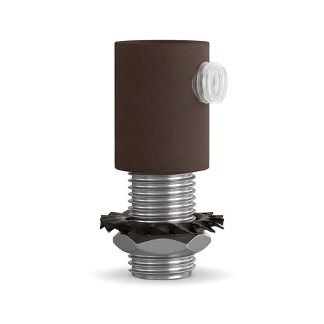 Serre-câble cylindrique en métal M10x1, écrou et rondelle — Rouille