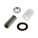 Serre-câble cylindrique en plastique, tube fileté M10x1 — Blanc