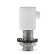 Serre-câble cylindrique en plastique, tube fileté M10x1 — Blanc