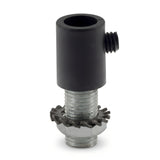 Serre-câble cylindrique en plastique, tube fileté M10x1 — Noir
