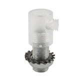 Serre-câble cylindrique en plastique, tube fileté M10x1 — Transparent