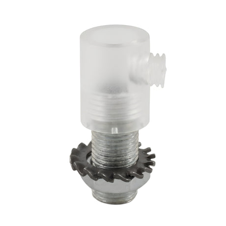Serre-câble cylindrique en plastique, tube fileté M10x1 — Transparent