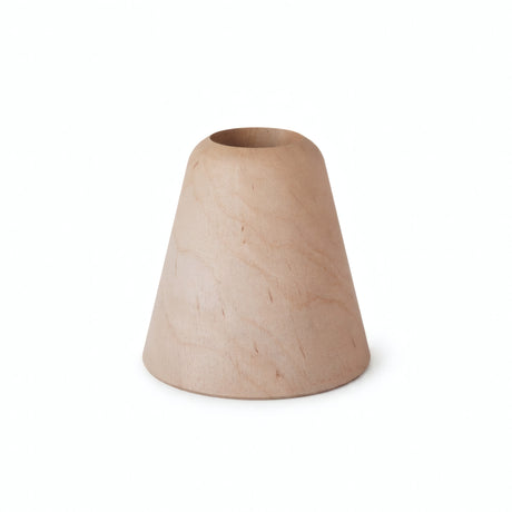 Socle de lampe conique en bois d'aulne pour douille E27 — Bois naturel