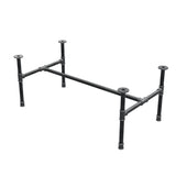Piètement de table basse industrielle en fonte, structure en H, 101 × 55 cm, hauteur 42 cm, vue trois quarts