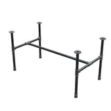 Piètement de table basse industrielle en fonte, structure en H, 101 × 55 cm, hauteur 52 cm, vue trois quarts