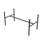 Piètement de table basse industrielle en fonte, structure en H, 111 × 55 cm, hauteur 52 cm, vue trois quarts