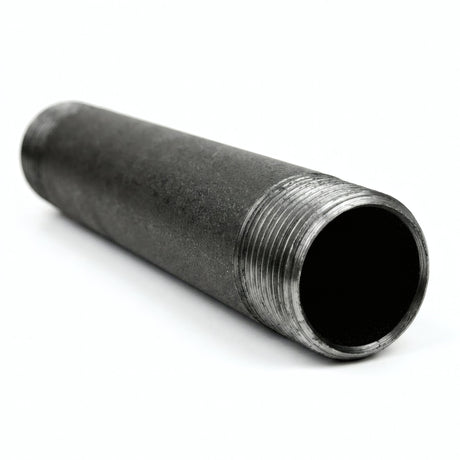 Tube 1'' sur-mesure - 26x34mm acier noir - fileté - photo produit fond blanc 3
