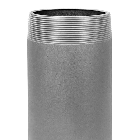 Tube acier noir fileté 102x114mm plomberie