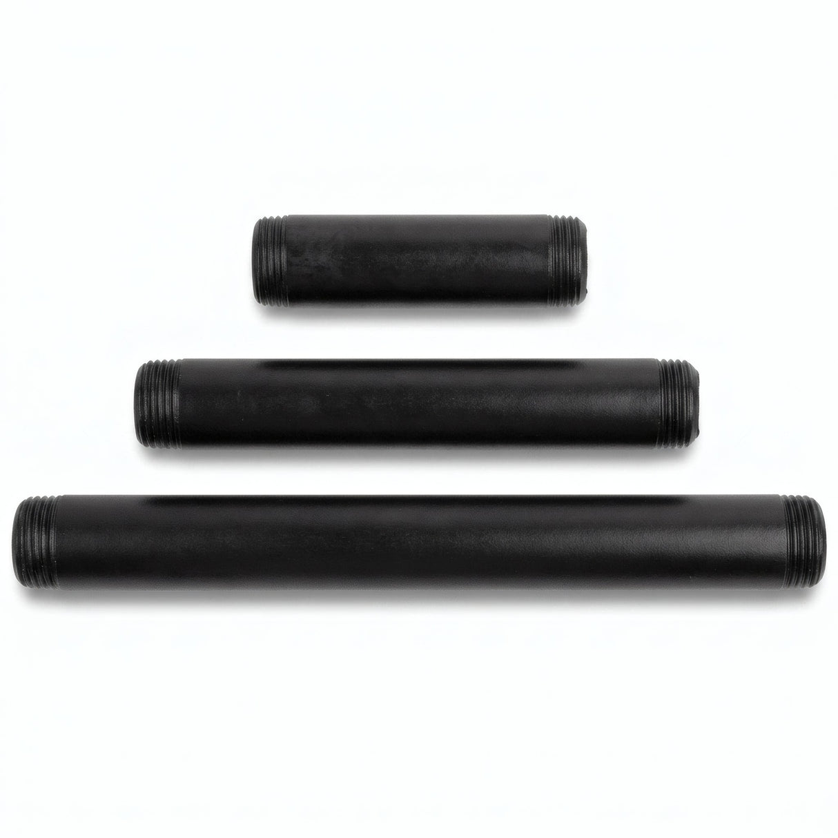 Tubes filetés - déco – peinture noire - photo produit fond blanc 6