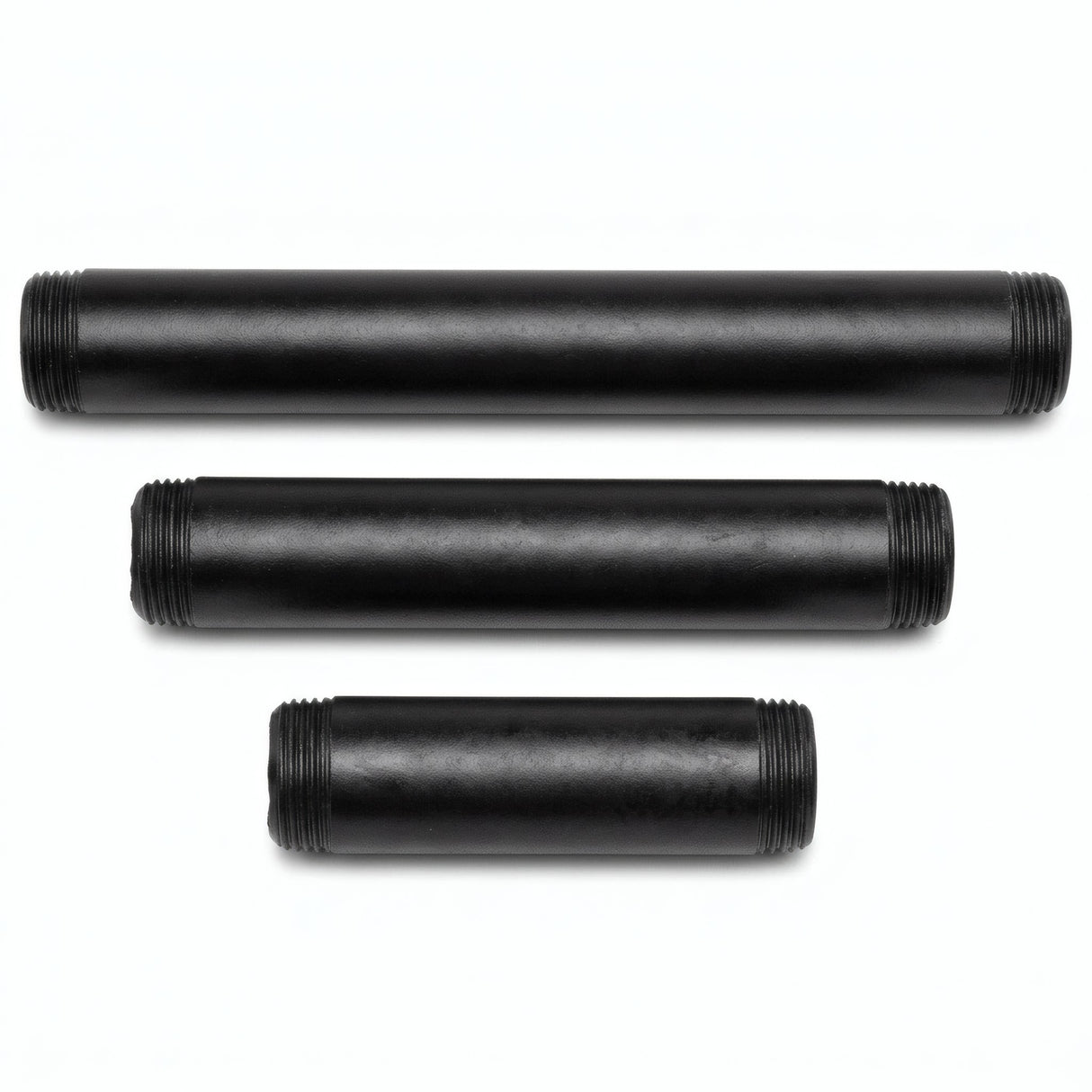 Tubes filetés - déco – peinture noire - photo produit fond blanc 8