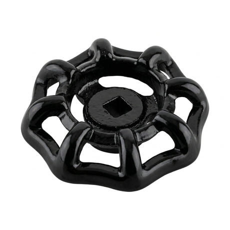 Volant noir en fonte 54 mm pour robinet, déco industrielle