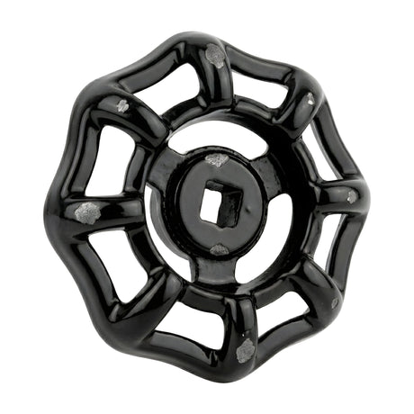 Volant de vanne noir en fonte 54 mm second choix, éclats de peinture