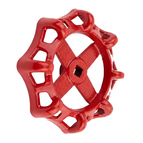 Volant rouge en fonte 125 mm pour vanne, style industriel