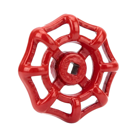 Volant rouge en fonte 58 mm en poignée de robinet, style industriel