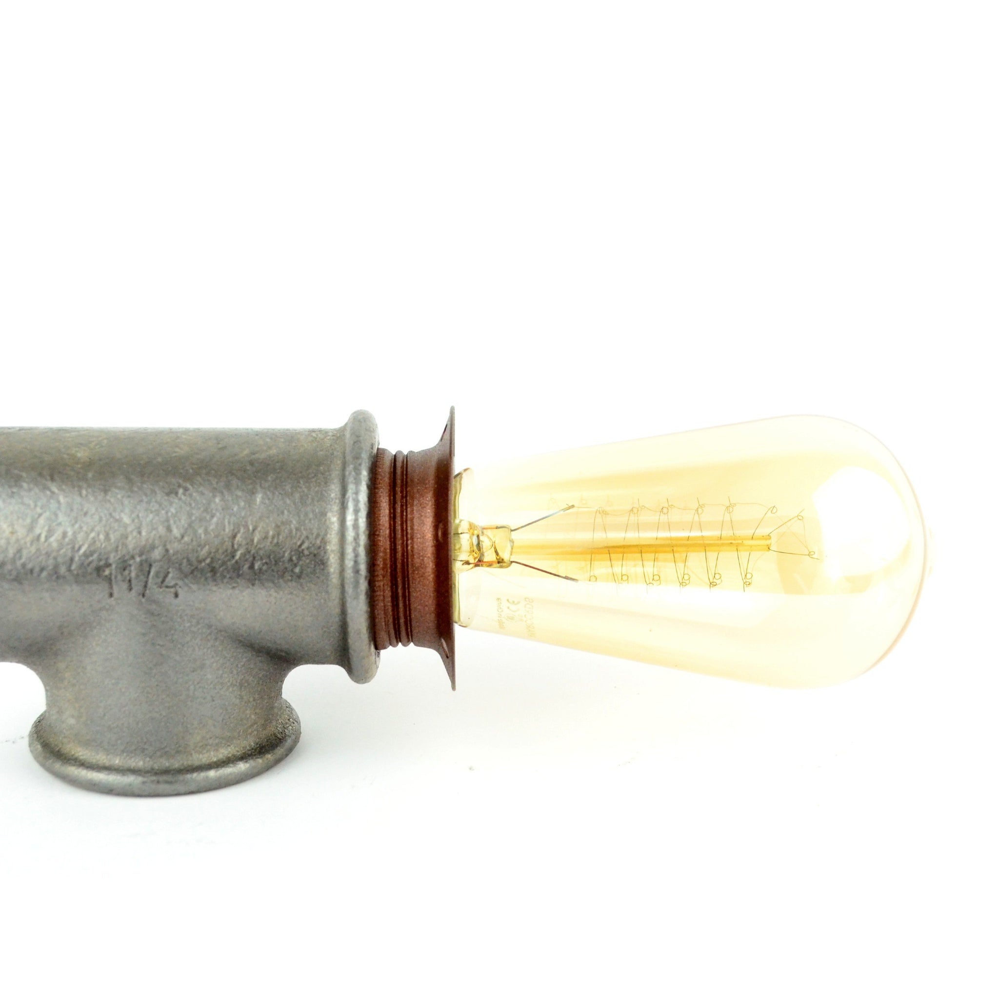 Douille lampe rouille E27 double férule métal - MC Fact