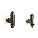 bouton de tiroir en fonte noire style loft industriel
