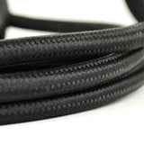 Câble électrique textile noir - câble textile pour lampe style industriel
