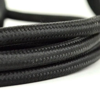 Câble électrique textile noir
