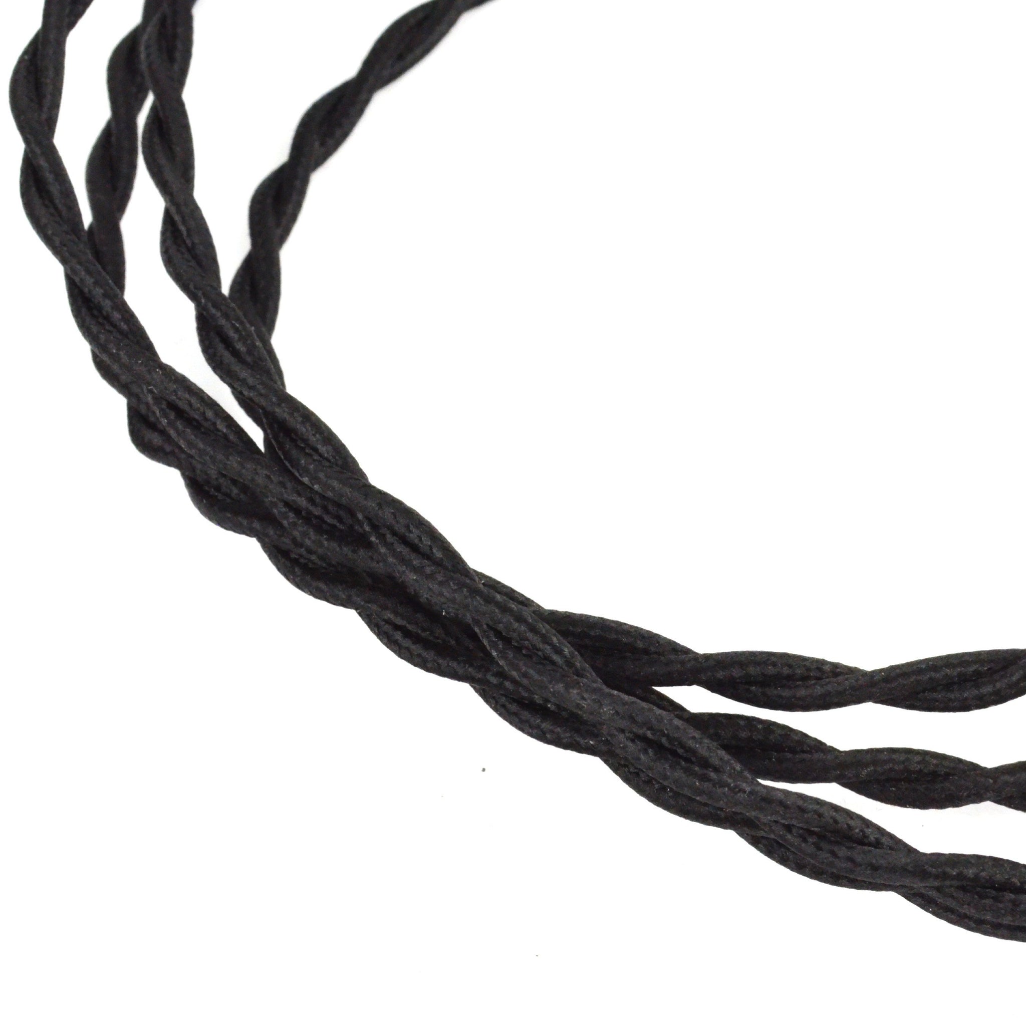 Câble électrique extérieur gaine de tissu Noir - effet soie - La Maison  Pernoise